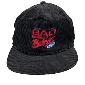 Vintage Ford Trucker Hat Cap Snap Back Black Rope Born To Be Wild 90s Trucks